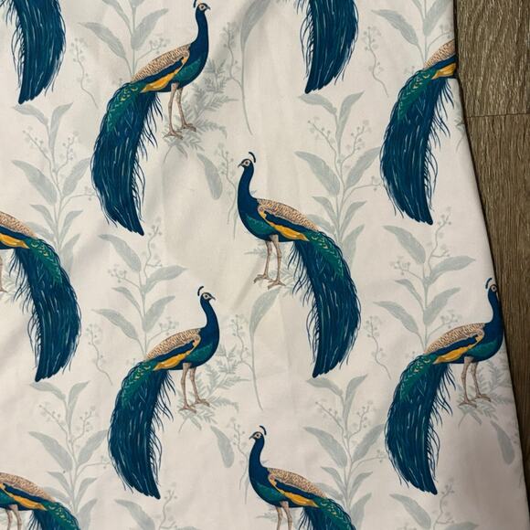 Waggle Peacock Print Golf Polo Small Stretch Performance Top - Picture 7 of 9